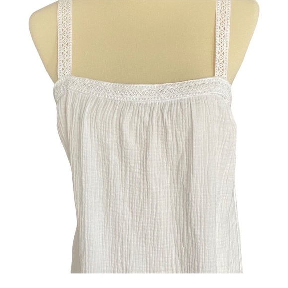 SOLD NWT Magaschoni White Cotton Gauzy Crocheted Strap Tiered Maxi Coverup - Picture 14 of 16
